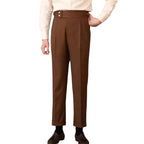 Men's Fashionable Business Casual Formal Pants Adjustable Buckle High Waist Straight Men's Fashion Casual Suit Pants