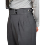 Men's Fashionable Business Casual Formal Pants Solid Color British Commuter Anti-wrinkle Retro Slim-fit Casule Pants