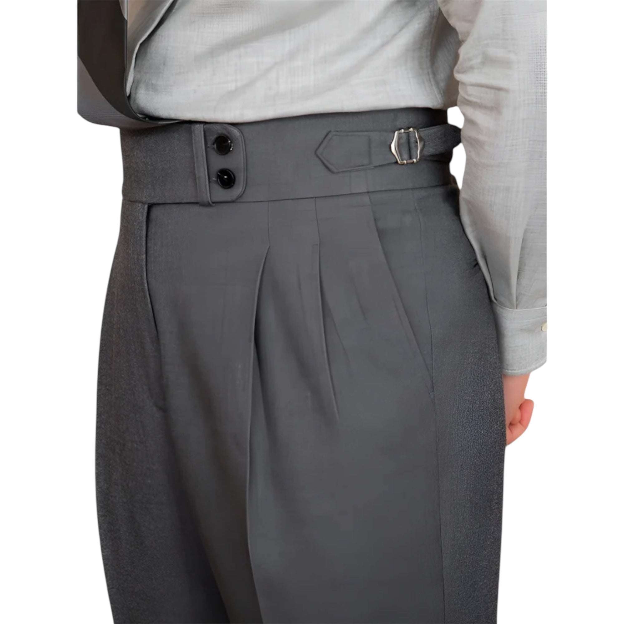 Men's Fashionable Business Casual Formal Pants Solid Color British Commuter Anti-wrinkle Retro Slim-fit Casule Pants