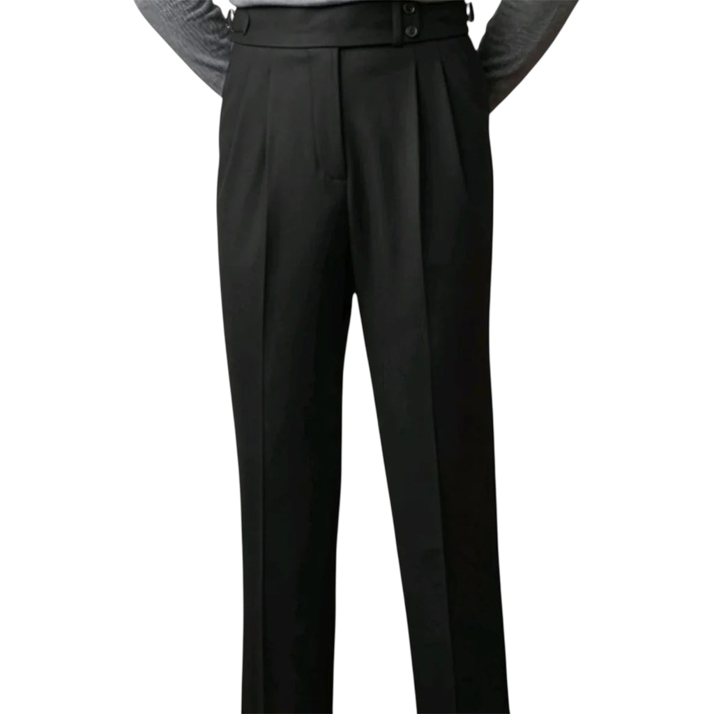 Men's Fashionable Business Casual Formal Pants Solid Color British Commuter Anti-wrinkle Retro Slim-fit Casule Pants
