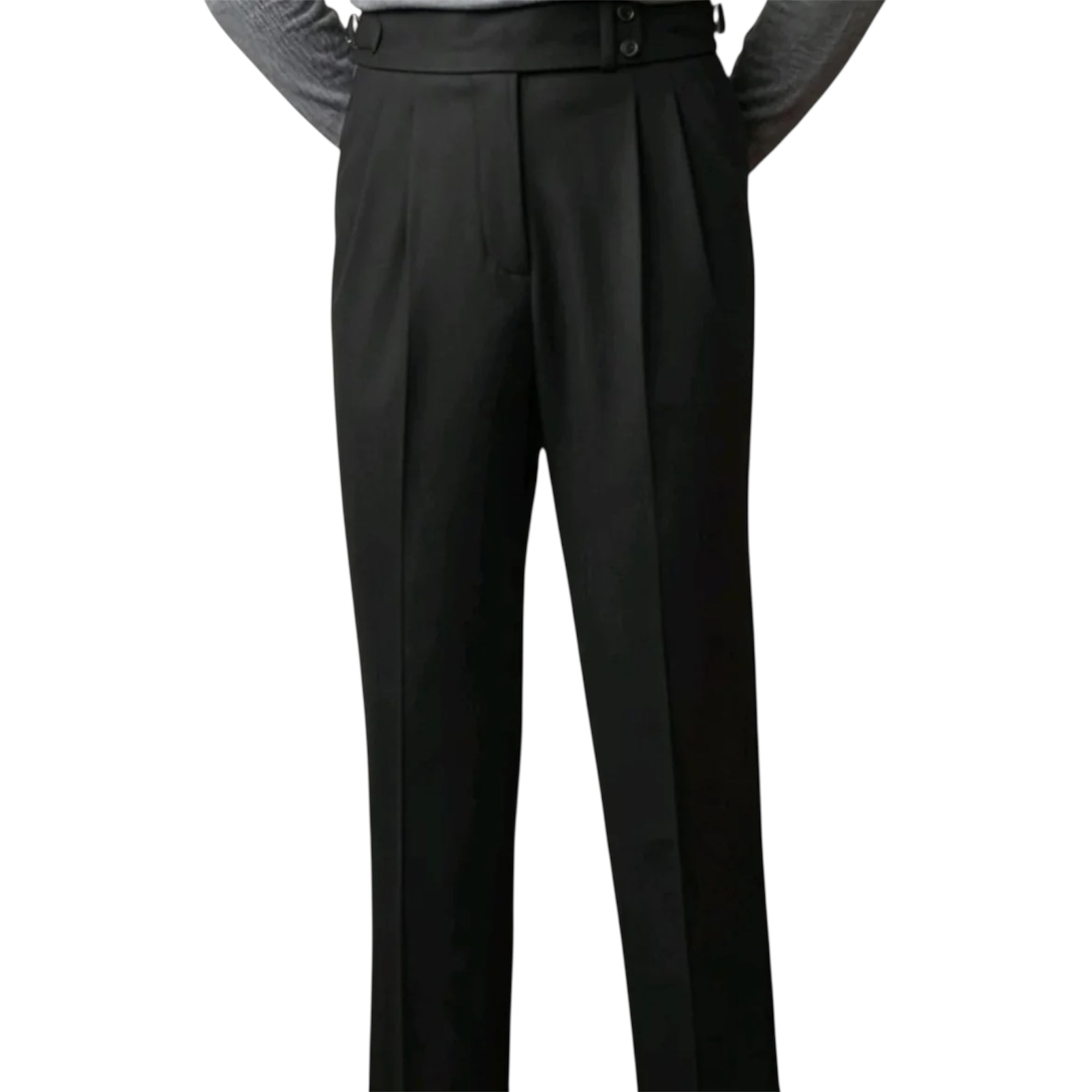 Men's Fashionable Business Casual Formal Pants Solid Color British Commuter Anti-wrinkle Retro Slim-fit Casule Pants