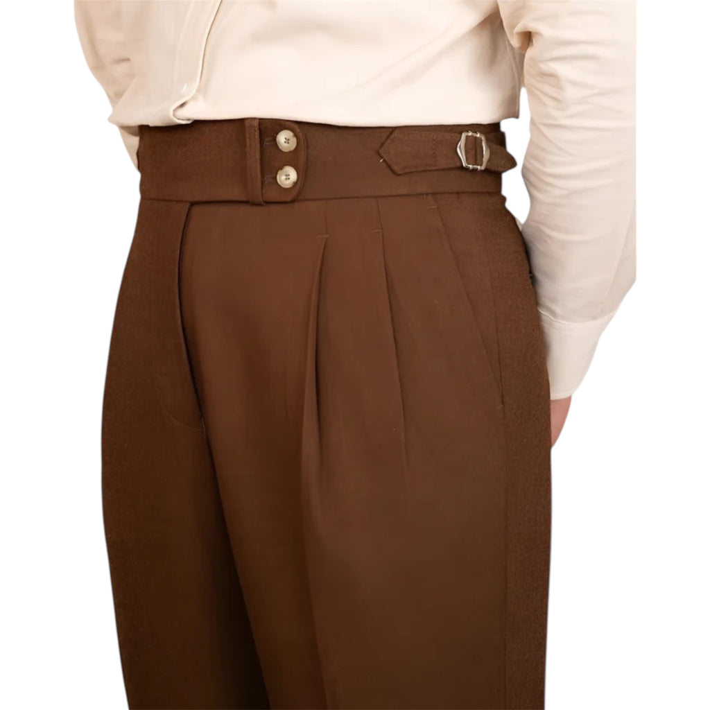 Men's Fashionable Business Casual Formal Pants Solid Color British Commuter Anti-wrinkle Retro Slim-fit Casule Pants