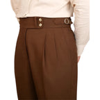 Men's Fashionable Business Casual Formal Pants Solid Color British Commuter Anti-wrinkle Retro Slim-fit Casule Pants