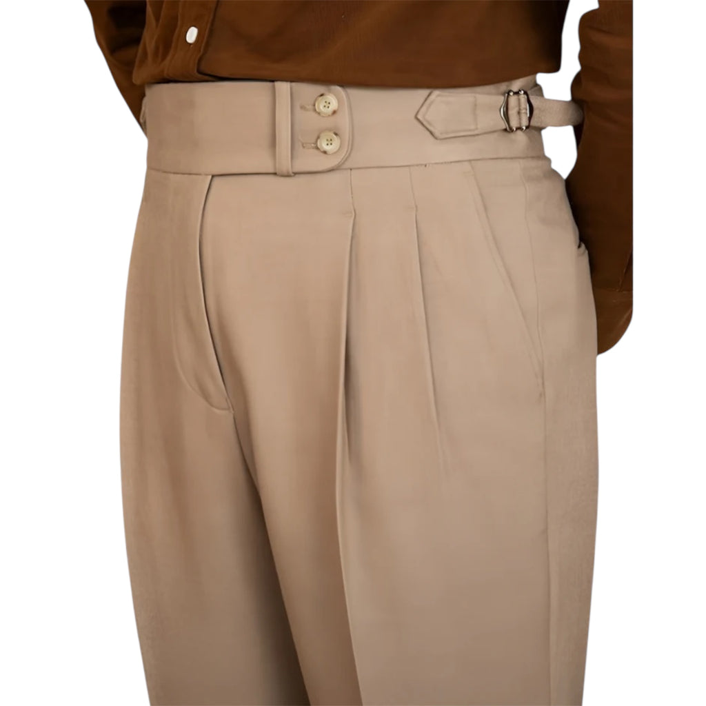 Men's Fashionable Business Casual Formal Pants Solid Color British Commuter Anti-wrinkle Retro Slim-fit Casule Pants