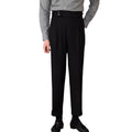 Heren modieuze zakelijke casual formele broek Polyestervezel rechte slim fit gesp pak Heren casual formele broek