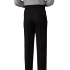 Men's Fashionable Business Casual Formal Pants Polyester Fiber Straight Slim Fit Buckle Suit Men's Casual Formal Pants