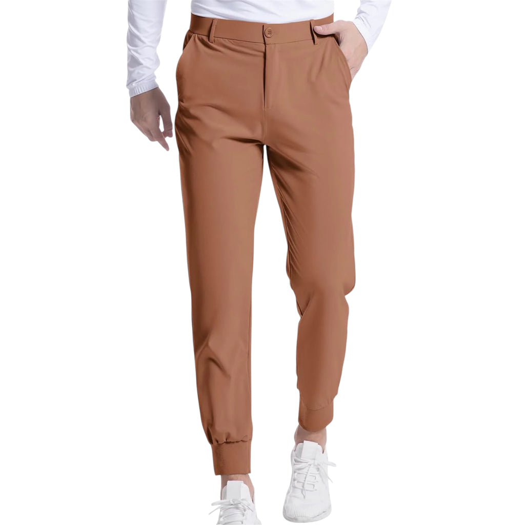 Men's Fashionable Casual Elastic Jogger Pants Slim Fit Cotton Mid Waist Lightweight Men's Casual Jogger Pants