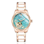 Fashion Luxury Women's Automatic Mechanical Ladies Watches Ceramic Stainless Steel Self-Winding Wristwatch
