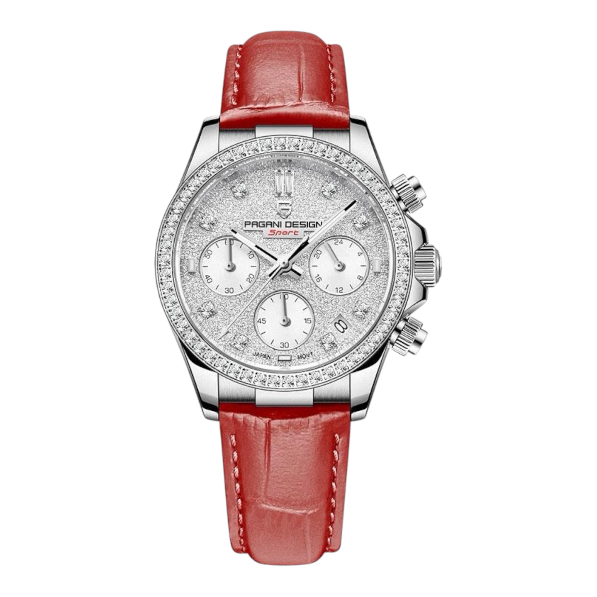 PAGANI Design Luxury Women Quartz Watch Stainless Steel Rhionstone Crafted 100m Waterproof Chronograph Women Quartz Watch