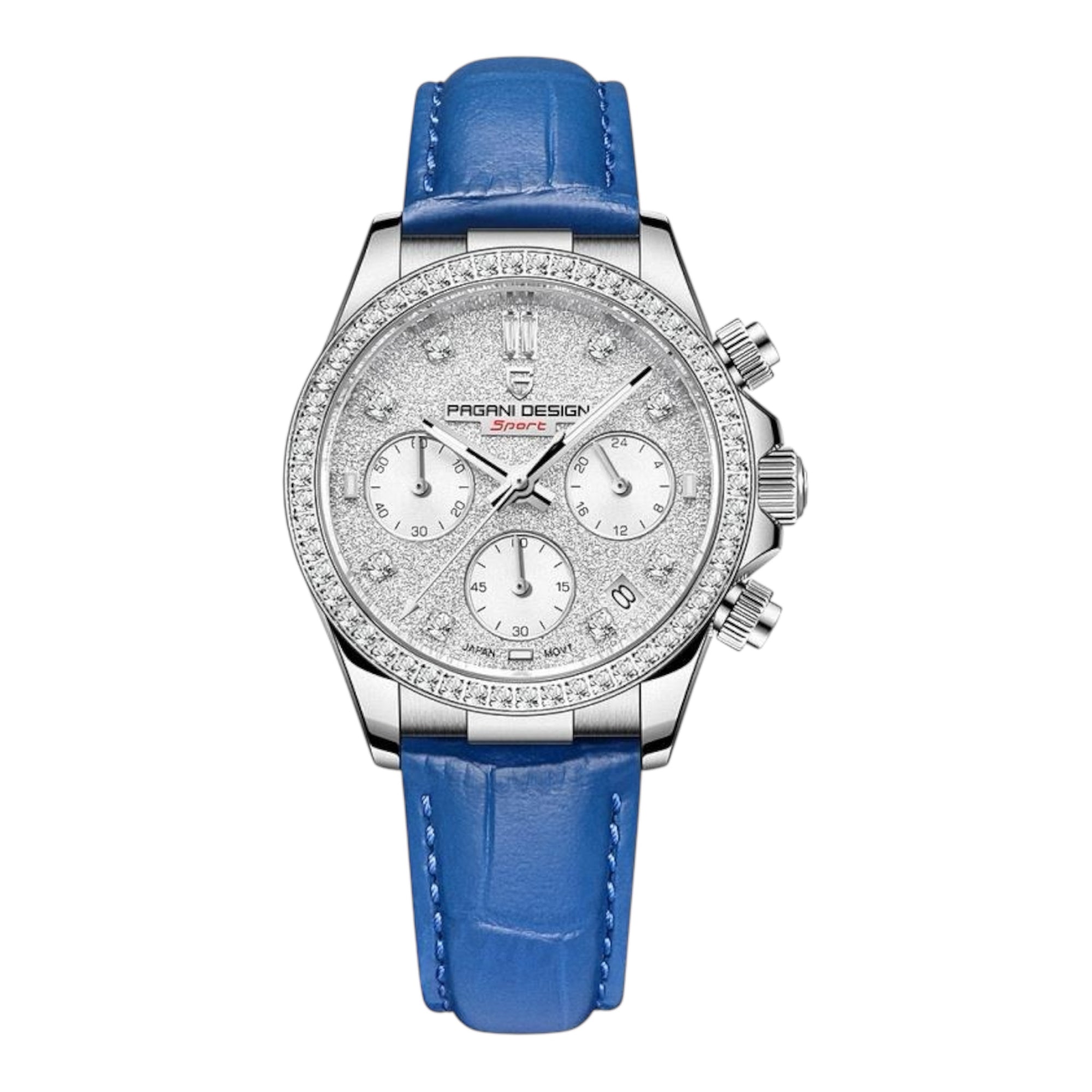 PAGANI Design Luxury Women Quartz Watch Stainless Steel Rhionstone Crafted 100m Waterproof Chronograph Women Quartz Watch