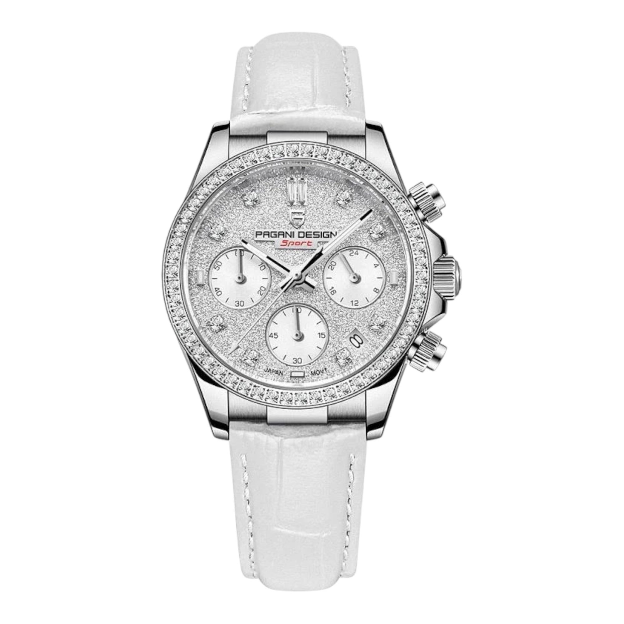 PAGANI Design Luxury Women Quartz Watch Stainless Steel Rhionstone Crafted 100m Waterproof Chronograph Women Quartz Watch