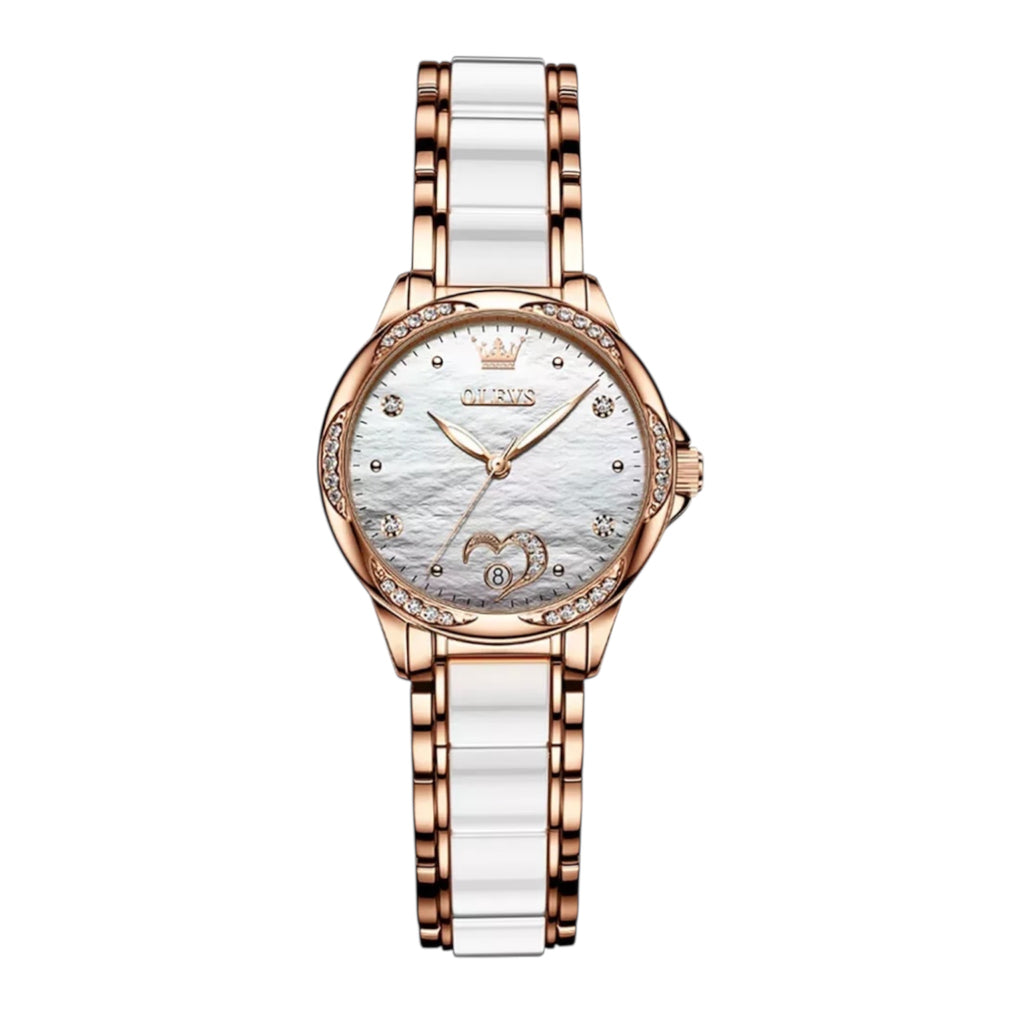 OLEVS Luxury Women's Mechanical Watch Rhinstone Crafted Waterproof Luminous Automatic Mechanical Women Watch