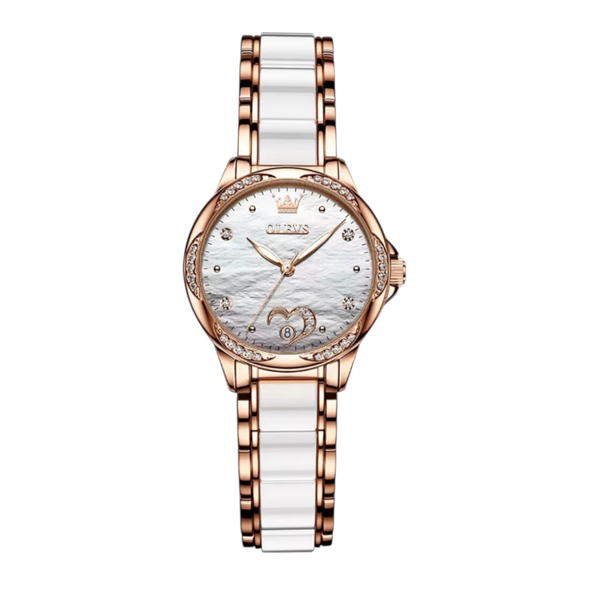 OLEVS Luxury Women's Mechanical Watch Rhinstone Crafted Waterproof Luminous Automatic Mechanical Women Watch