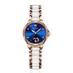 OLEVS Luxury Women's Mechanical Watch Rhinstone Crafted Waterproof Luminous Automatic Mechanical Women Watch