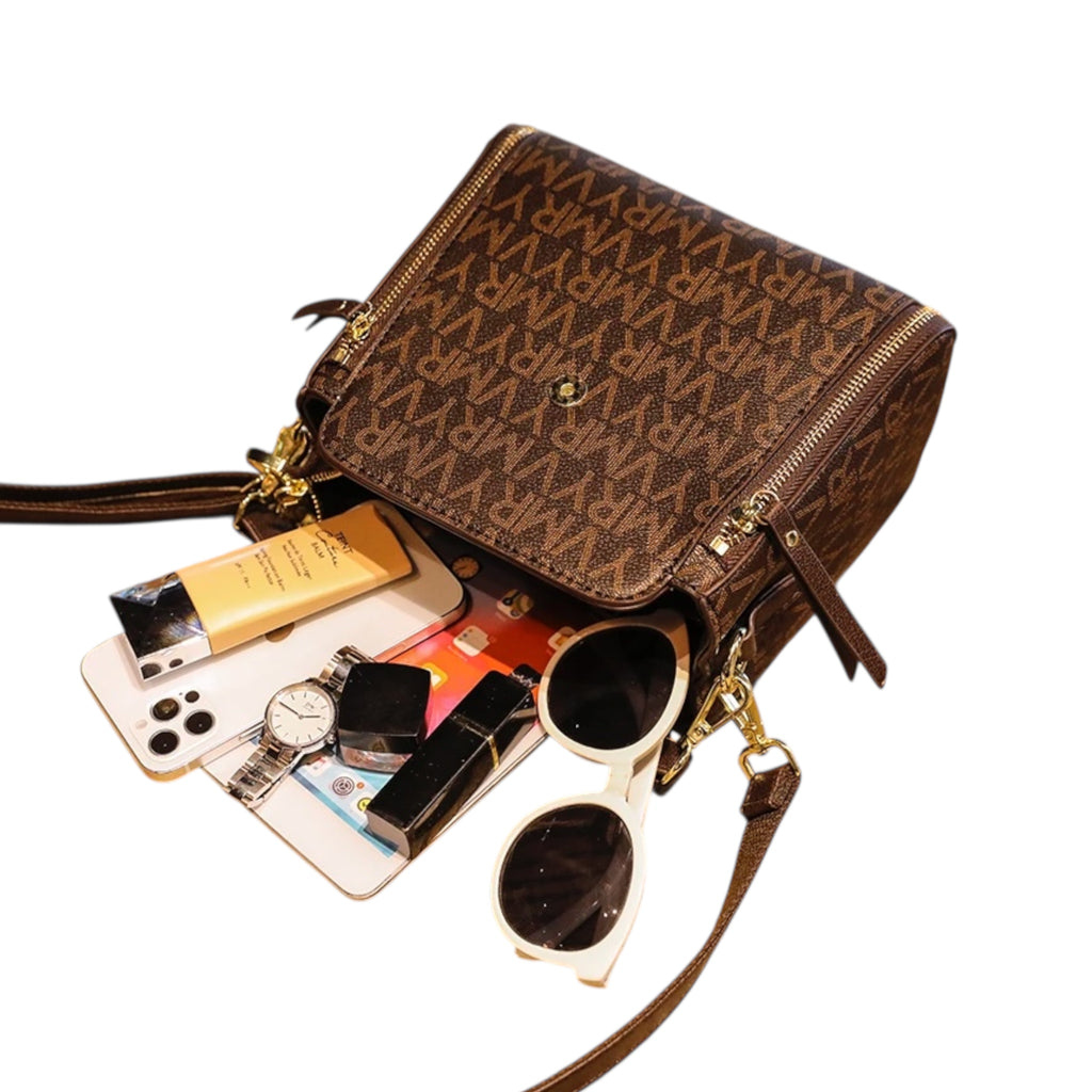 Women's Fashionable Short Handles Shoulder Crossbody Interior Slot Pocket Luxury Messenger Female Handbags Shoulderbag