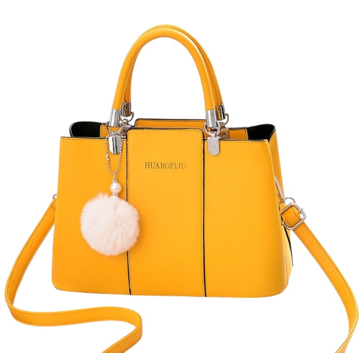 Women Fashionable Handbag Shoulder Bag PU Material Trendy Handbags Large Capacity Zipper Pocket Ladies One Shoulder Bag
