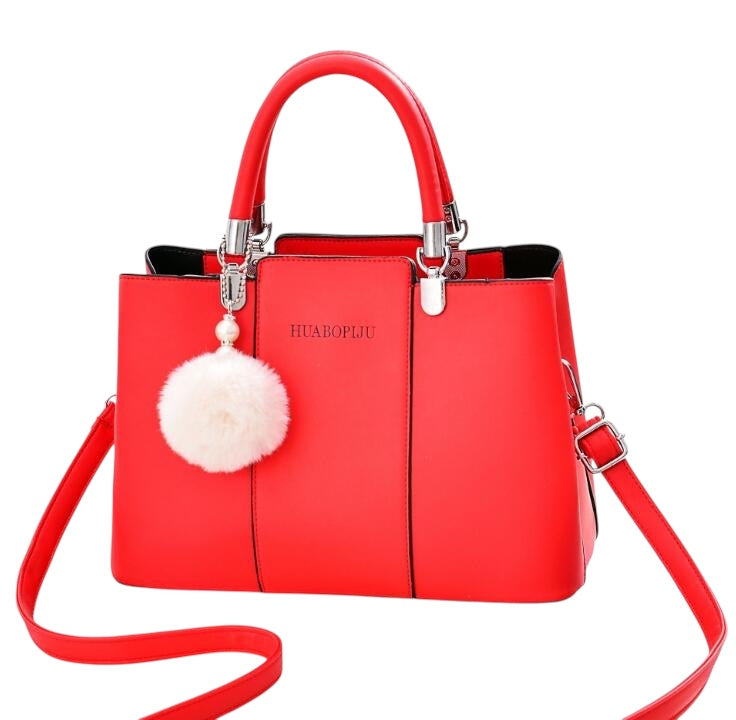 Women Fashionable Handbag Shoulder Bag PU Material Trendy Handbags Large Capacity Zipper Pocket Ladies One Shoulder Bag