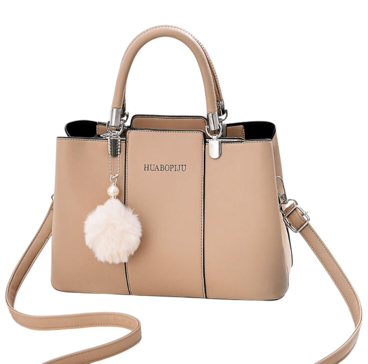 Women Fashionable Handbag Shoulder Bag PU Material Trendy Handbags Large Capacity Zipper Pocket Ladies One Shoulder Bag