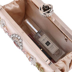 Women's Ladies Clutch Sequin Rhinestone Clutch Bags Bling Sparkly Sequins Blush Evening Party Handbag with Beading