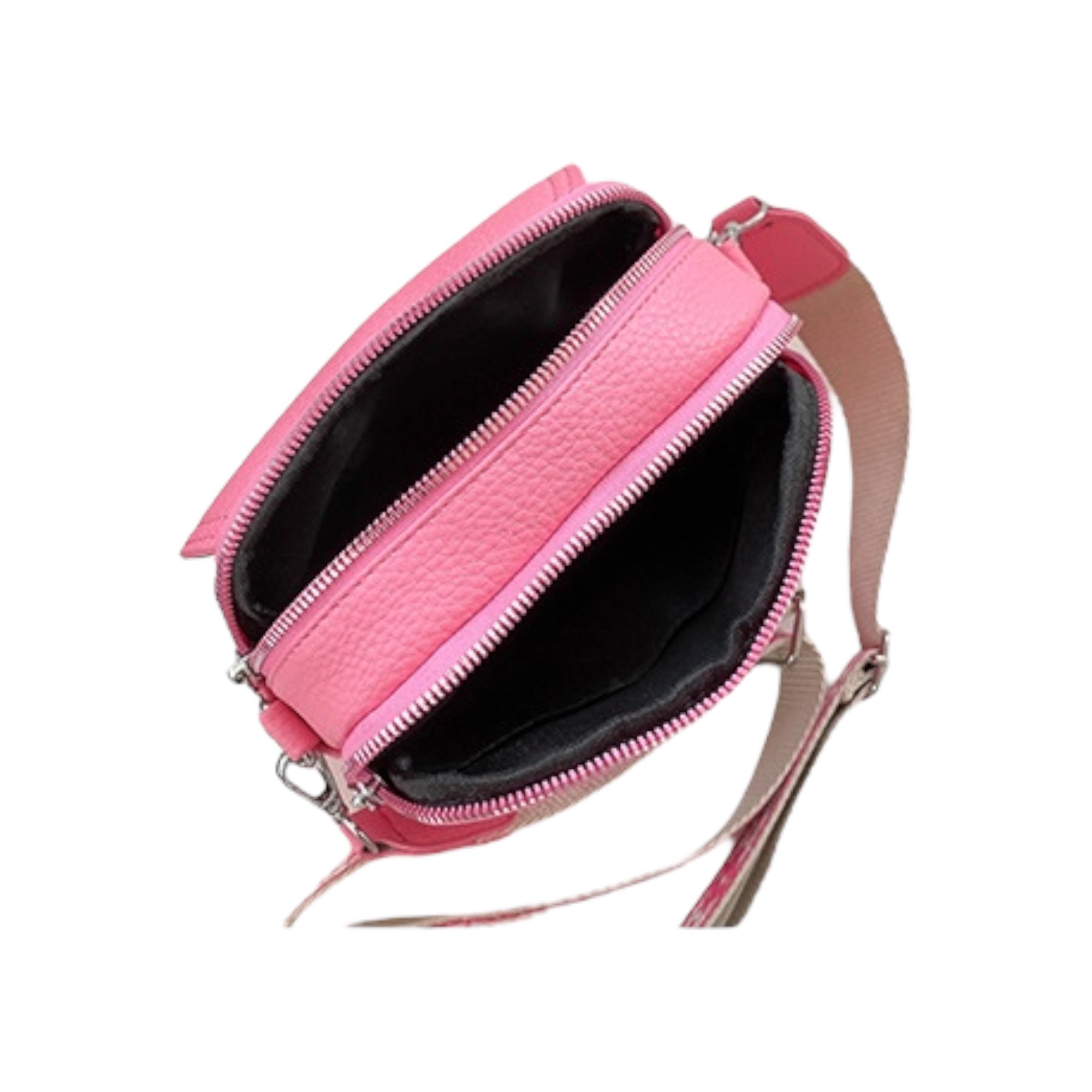 Women's Simple Crossbody Bag PU Multi Pocket Shoulder Strap Large Capacity Women Fashionable Shoulder Messenger Bag
