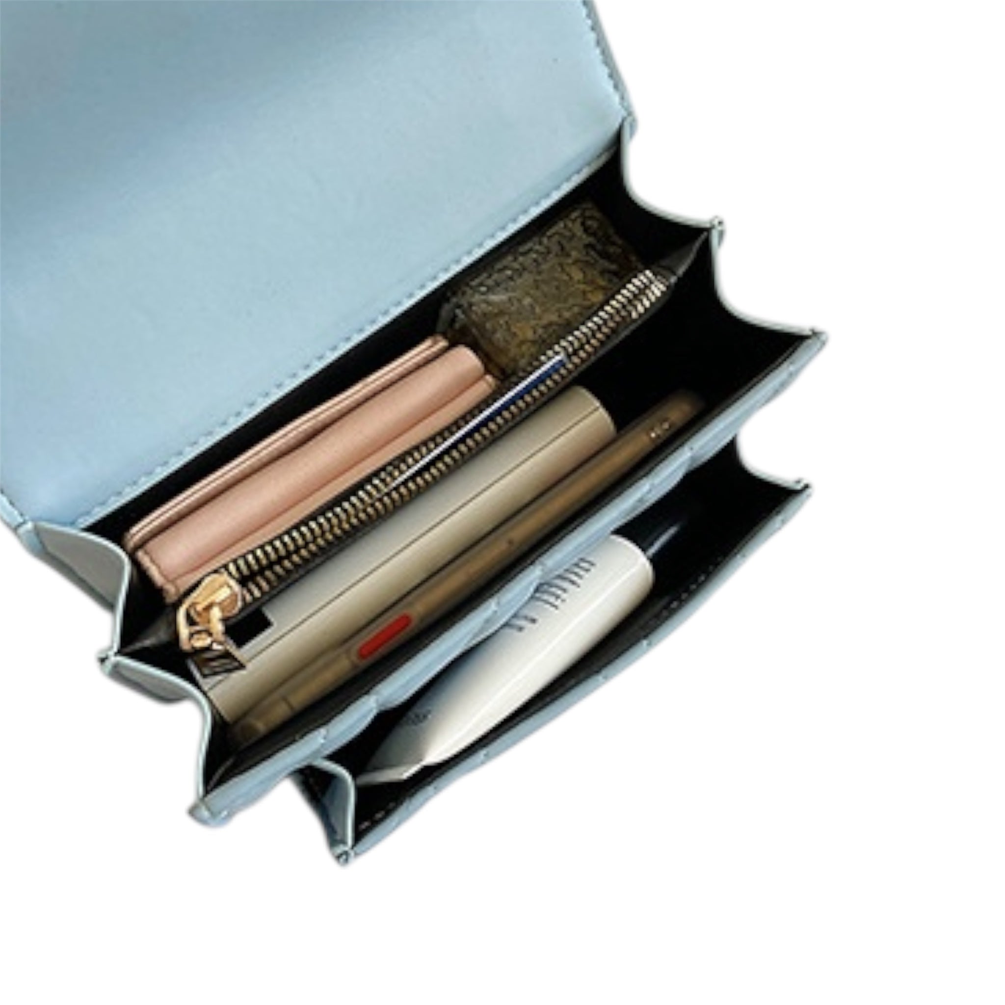 Modieuze dames crossbodytas met PU-ritsvak, schoudertas met grote capaciteit, modieuze ketting, dames crossbodytas