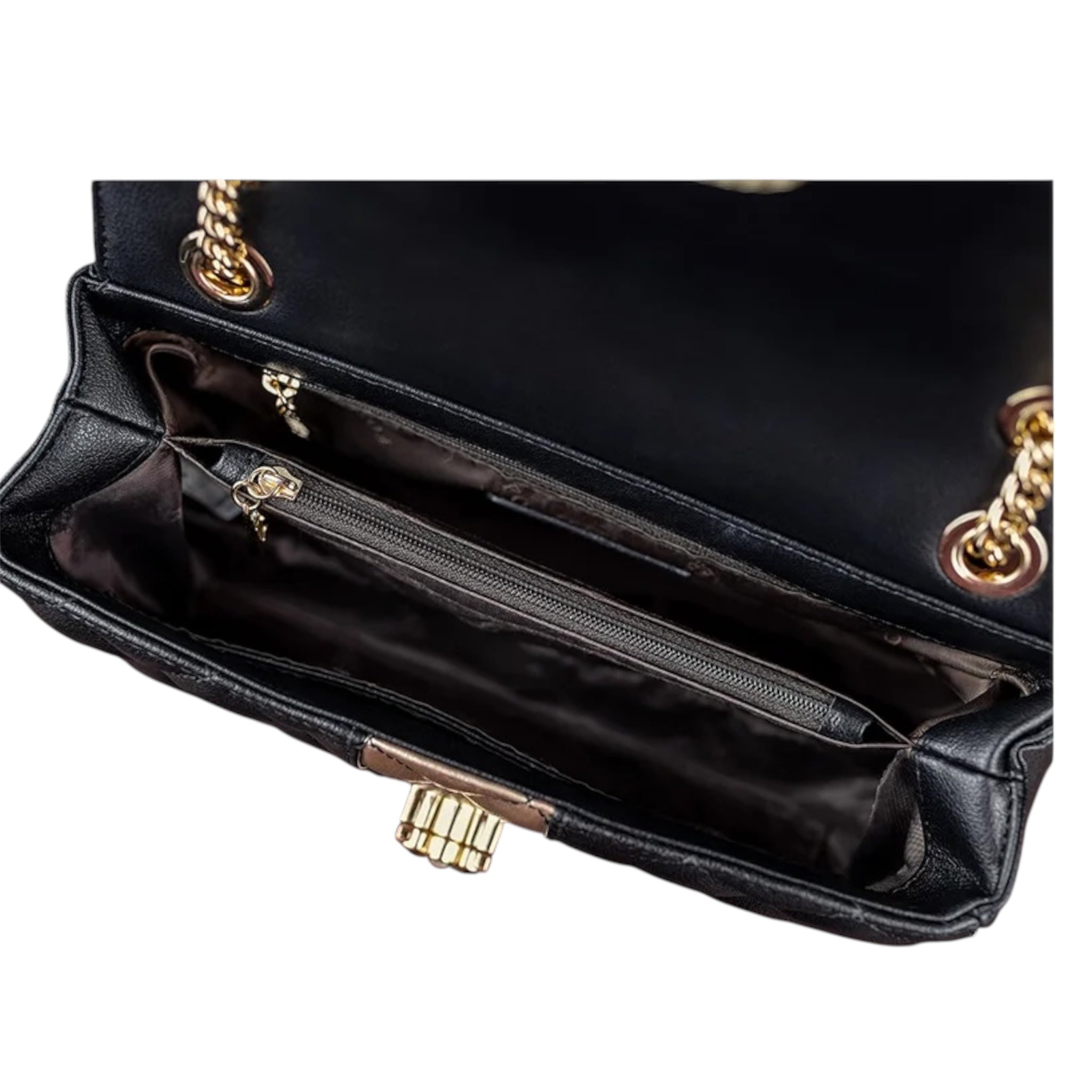 Modieuze luxe damestas met diamanten ketting, multi-pocket, grote capaciteit dames schoudertas