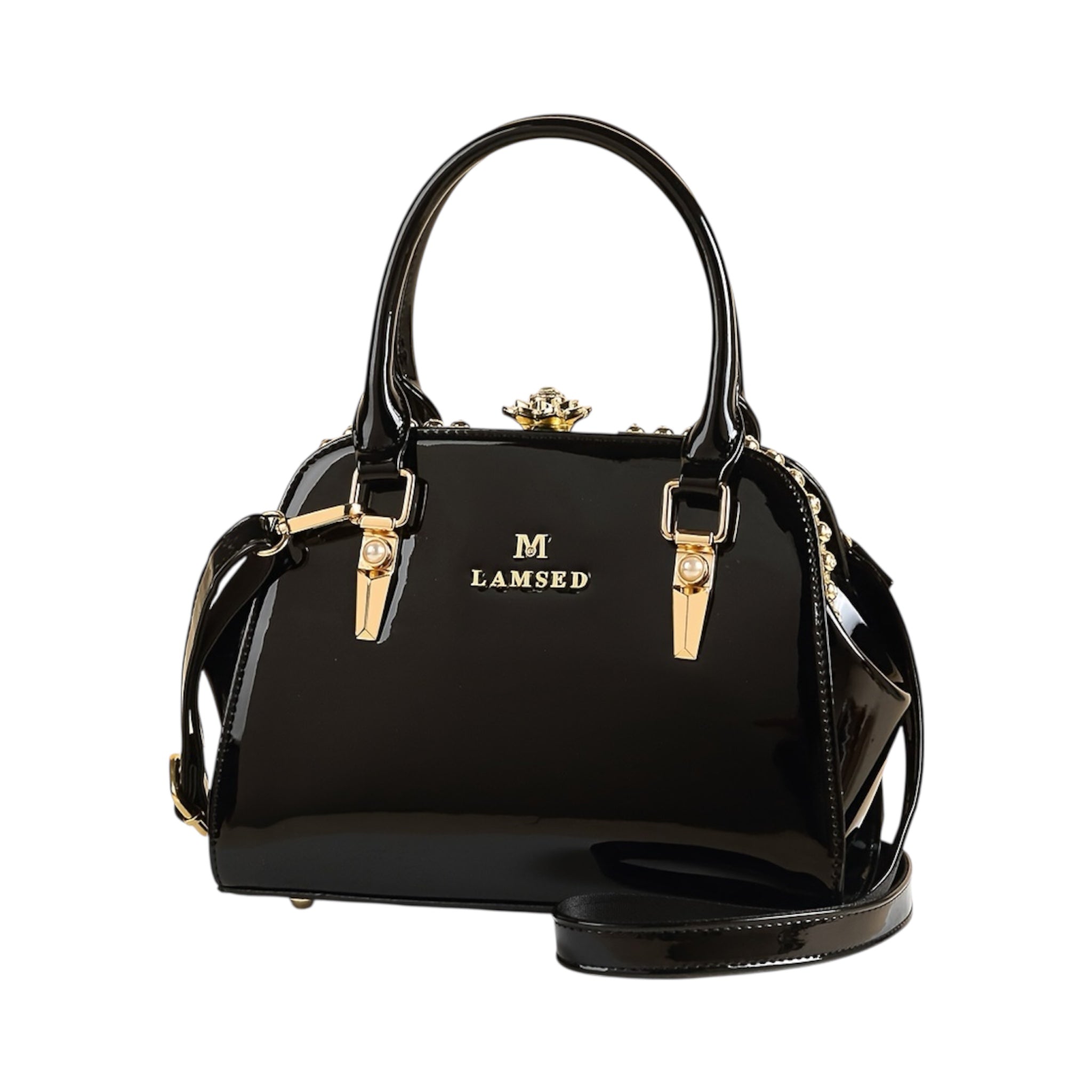 Luxe handtas voor dames, echt leer, stijlvolle sfeer, 2025, nieuwe glanzende elegante schoudertas voor dames met meerdere zakken