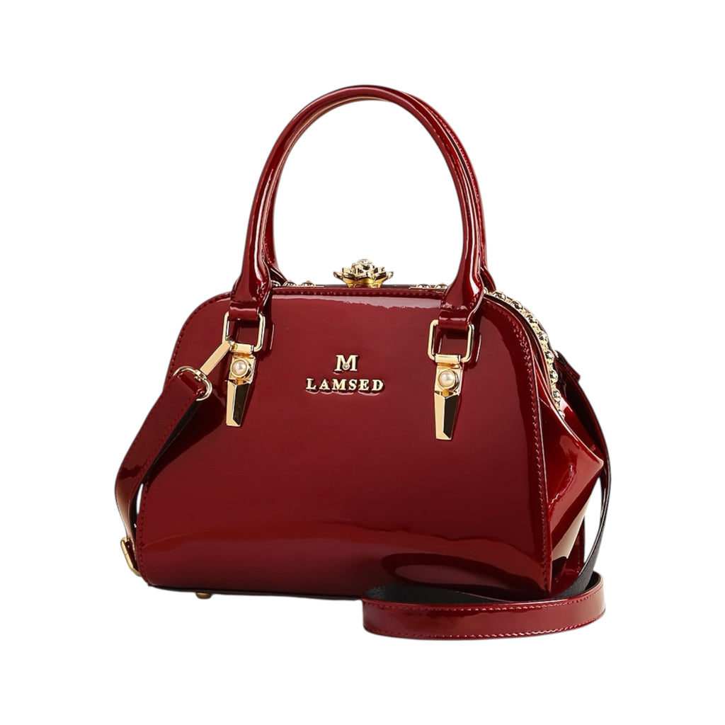 Women's Luxury Hand Bag Genuine Leather Stylish Atmosphere 2025 New Glossy Elegant Multi Pocket Women Shoulder Bag