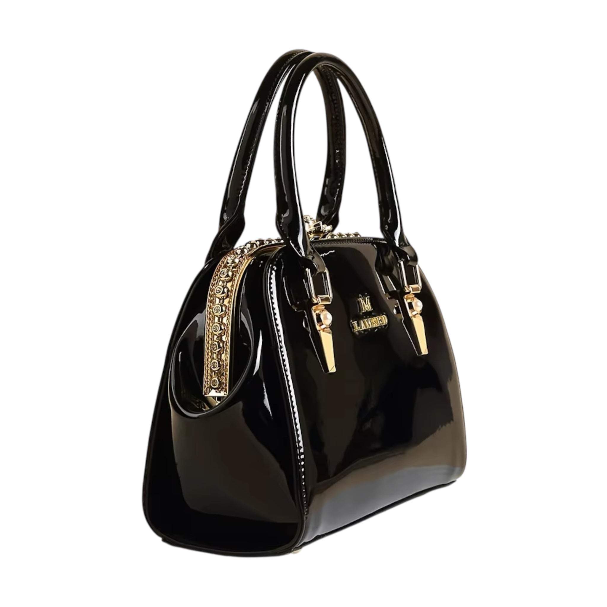 Luxe handtas voor dames, echt leer, stijlvolle sfeer, 2025, nieuwe glanzende elegante schoudertas voor dames met meerdere zakken