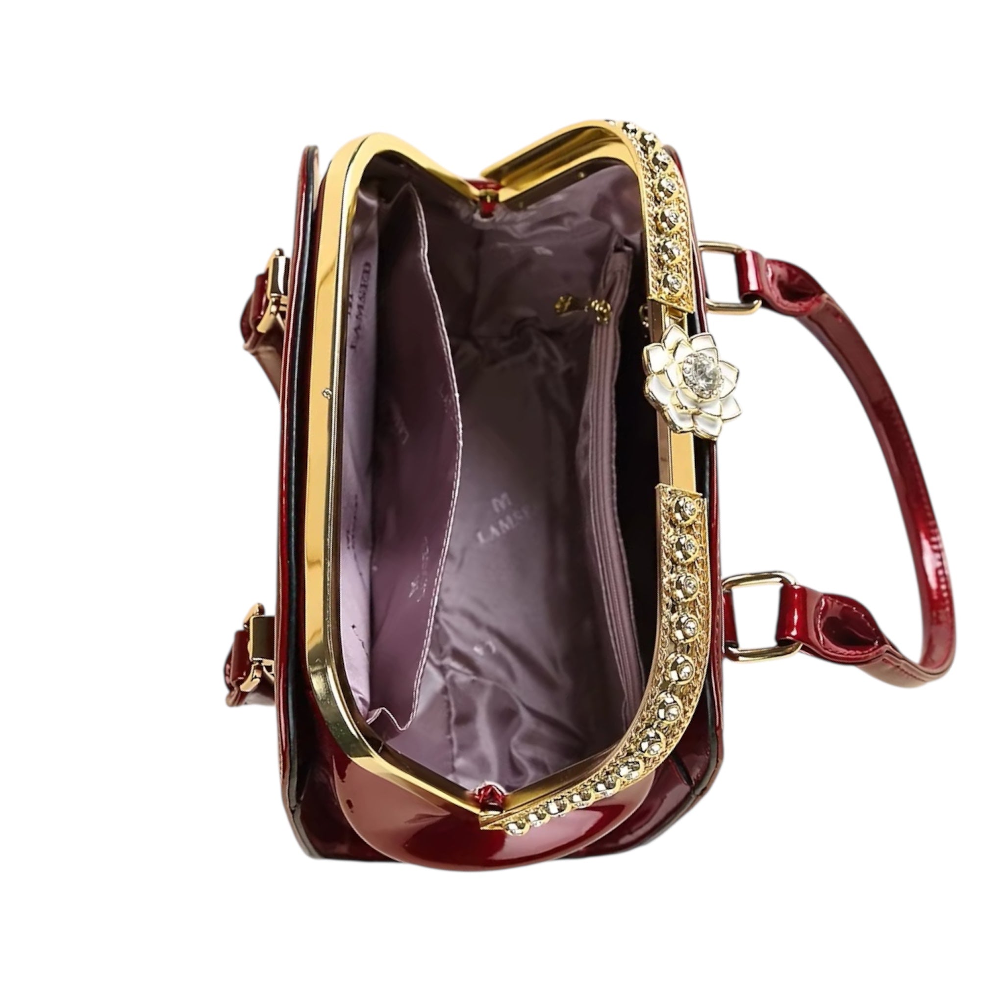 Luxe handtas voor dames, echt leer, stijlvolle sfeer, 2025, nieuwe glanzende elegante schoudertas voor dames met meerdere zakken