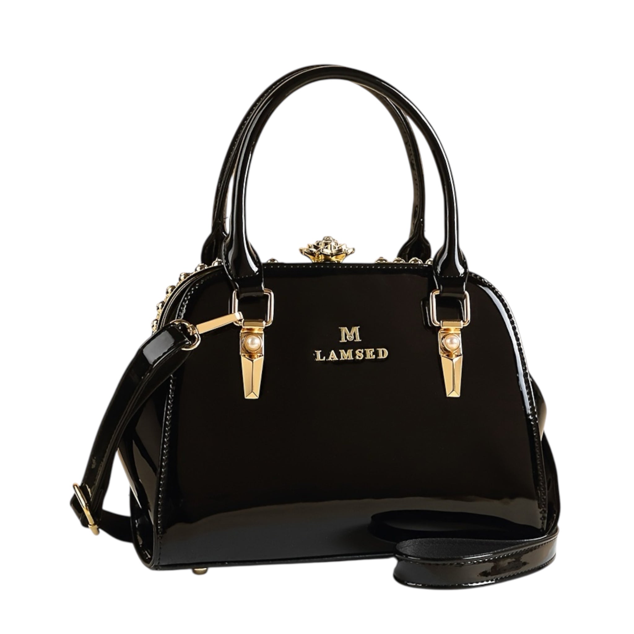 Luxe handtas voor dames, echt leer, stijlvolle sfeer, 2025, nieuwe glanzende elegante schoudertas voor dames met meerdere zakken
