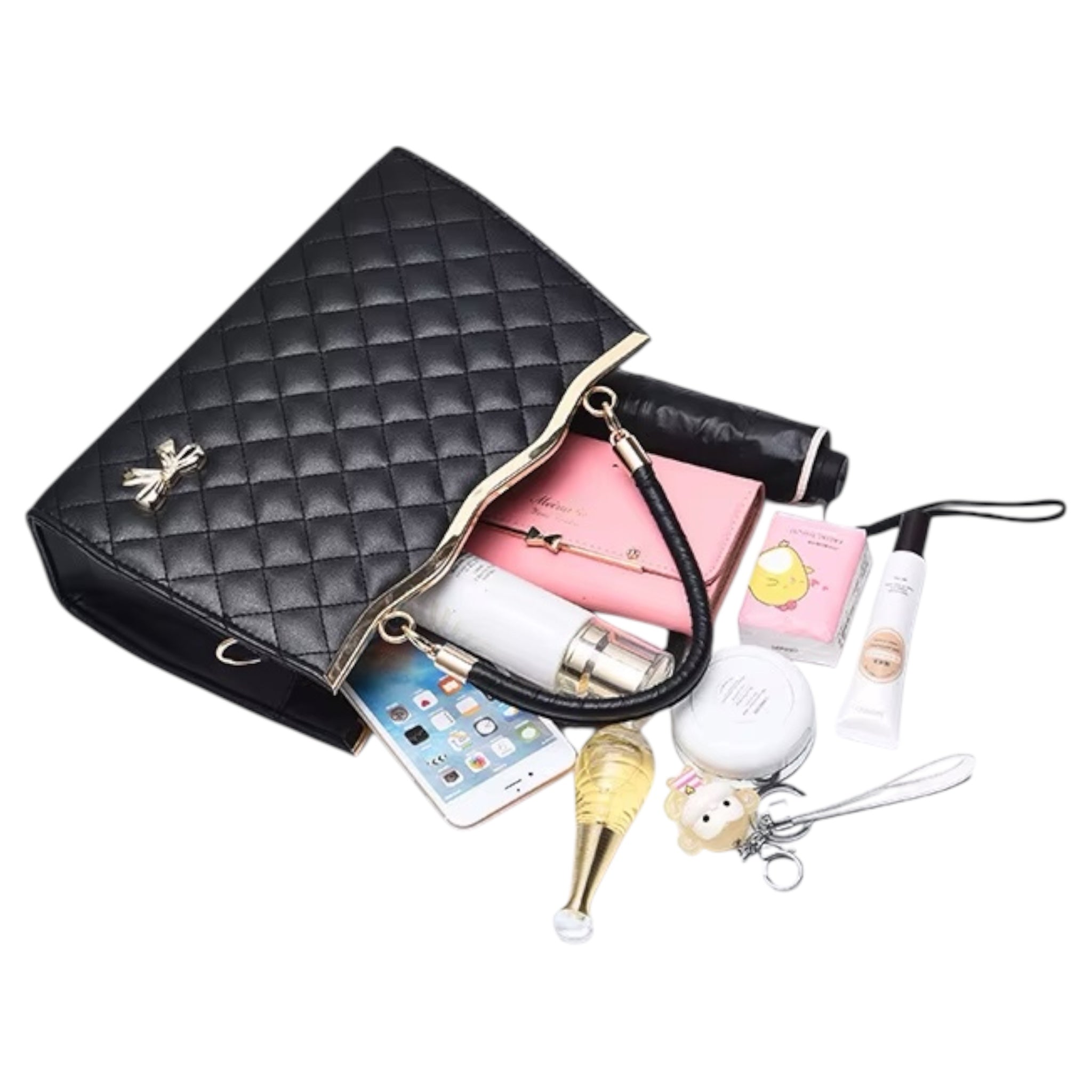 Dames handtas Nieuwe geborduurde ruit schoudertas Multi Pocket Crossbody tas Grote capaciteit Dames schoudertas