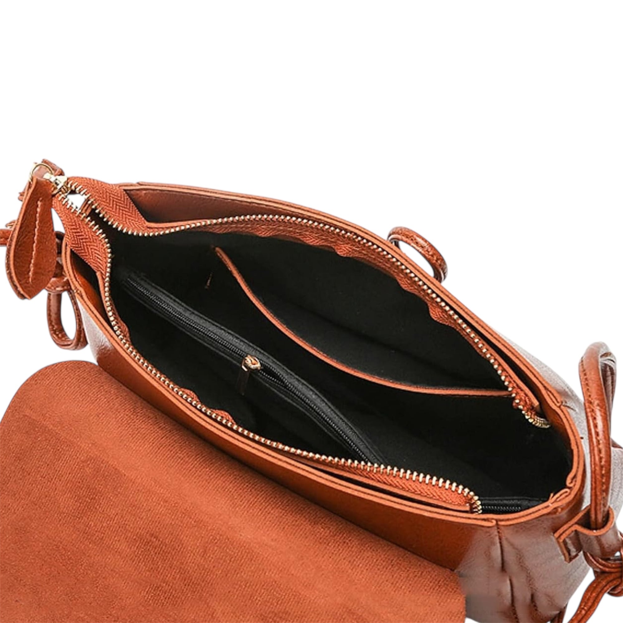Women's Shoulder Bag Leather Women's Small Square Bag Zipper Polyester Fashionable Trendy Women's Shoulder Bag
