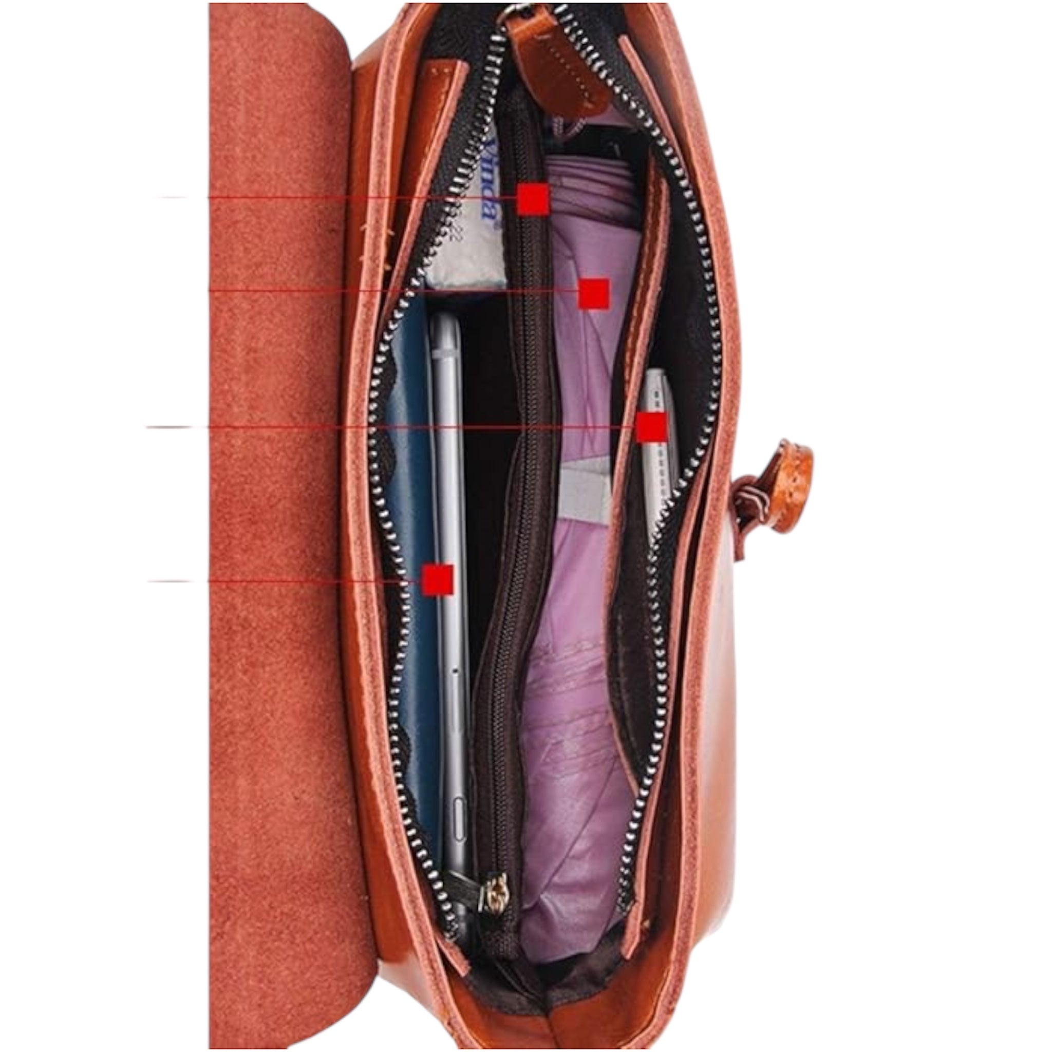 Dames schoudertas leer dames kleine vierkante tas rits polyester modieuze trendy dames schoudertas