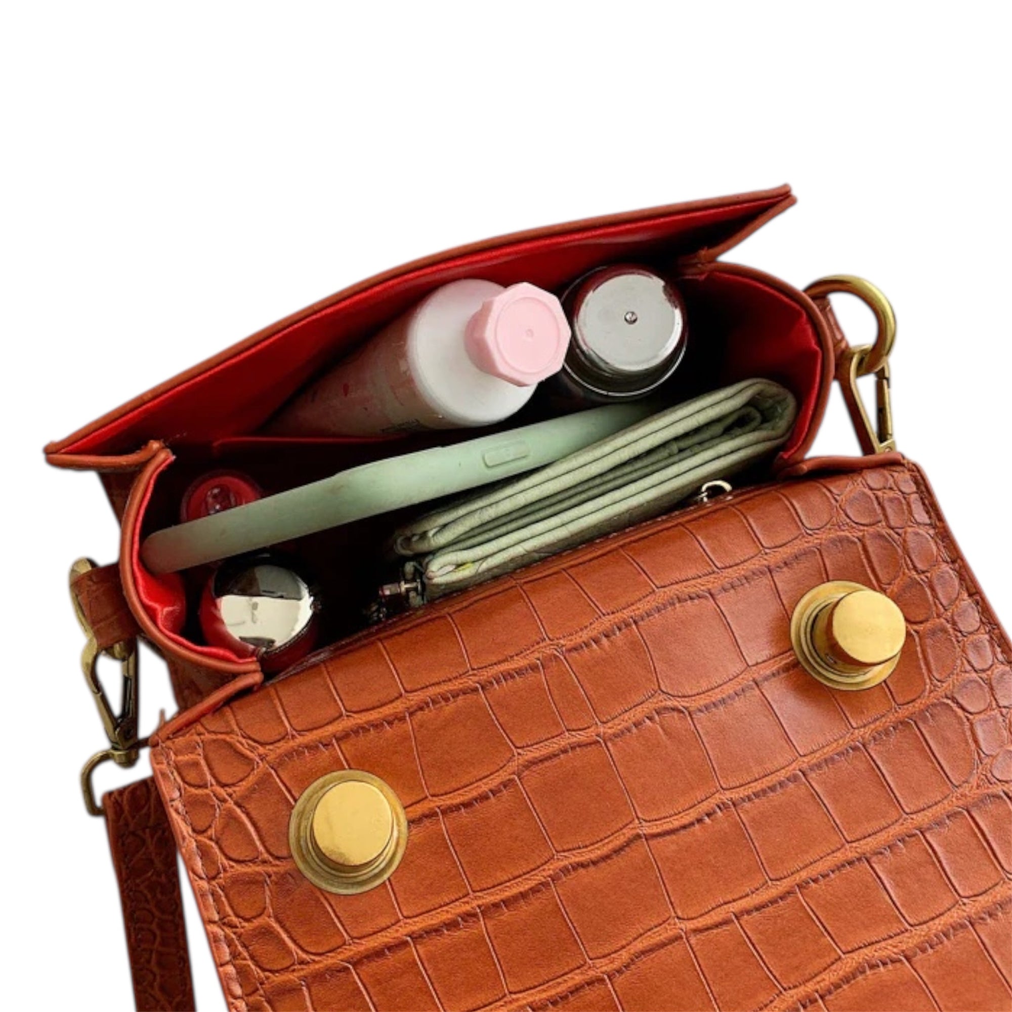 Women's Crossbody Bag Fashionable Pu Stone Pattern Handbag Large Capacity One Shoulder Strap Women's Shoulder Bag