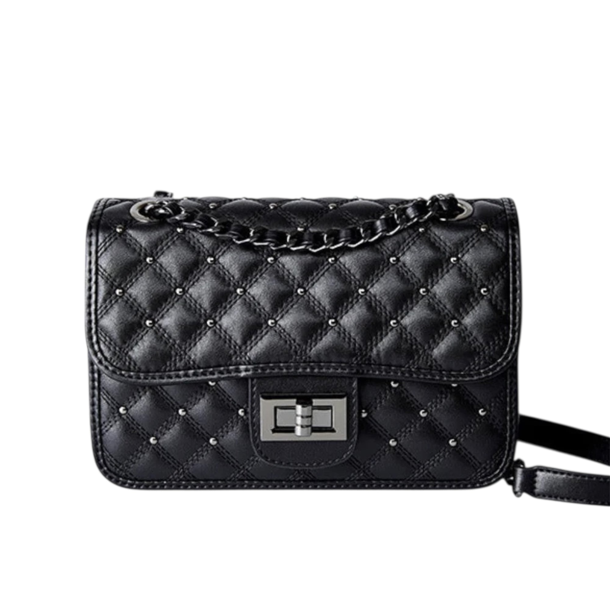 Women's Genuine Leather Rhombus Chain Shoulder Messenger Bag Women's Retro Shoulder Bag Chain Crossbody Bag
