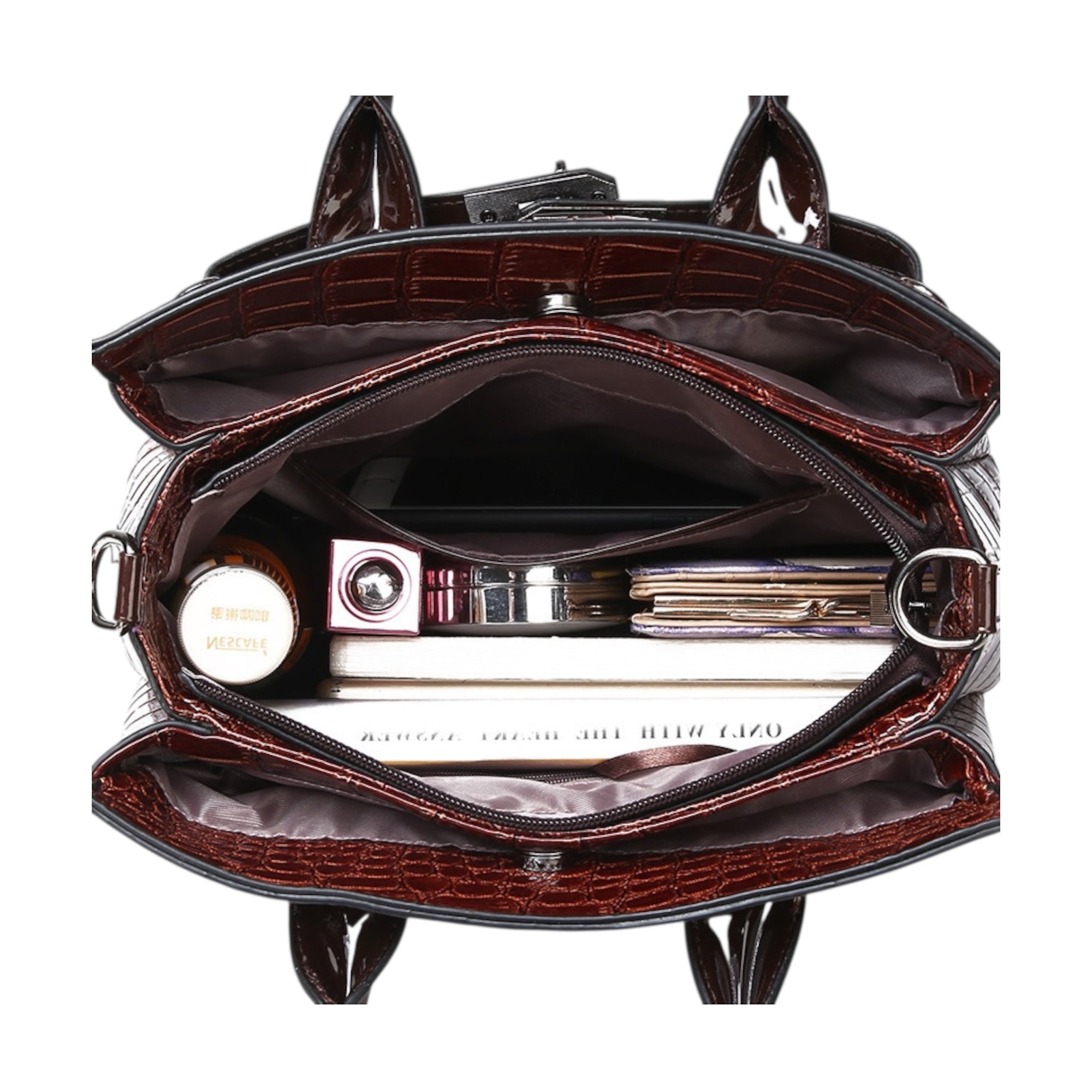 Women's Handbag Large Capacity Multi Pocket Fashionable Original Leather Crossbody bag Women Shoulder Messenger bag
