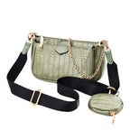 Women's Shoulder Bag Two Part Multi Pocket Large Capacity Fashionable Crossbody Bag Women's Shoulder Messenger Bag