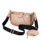 Women's Shoulder Bag Two Part Multi Pocket Large Capacity Fashionable Crossbody Bag Women's Shoulder Messenger Bag