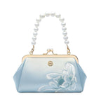 Fashionable Women's Cowhide Small Handbag Large Capacity Party Bag Embroidery Flowers Design Luxury Women's Handbag