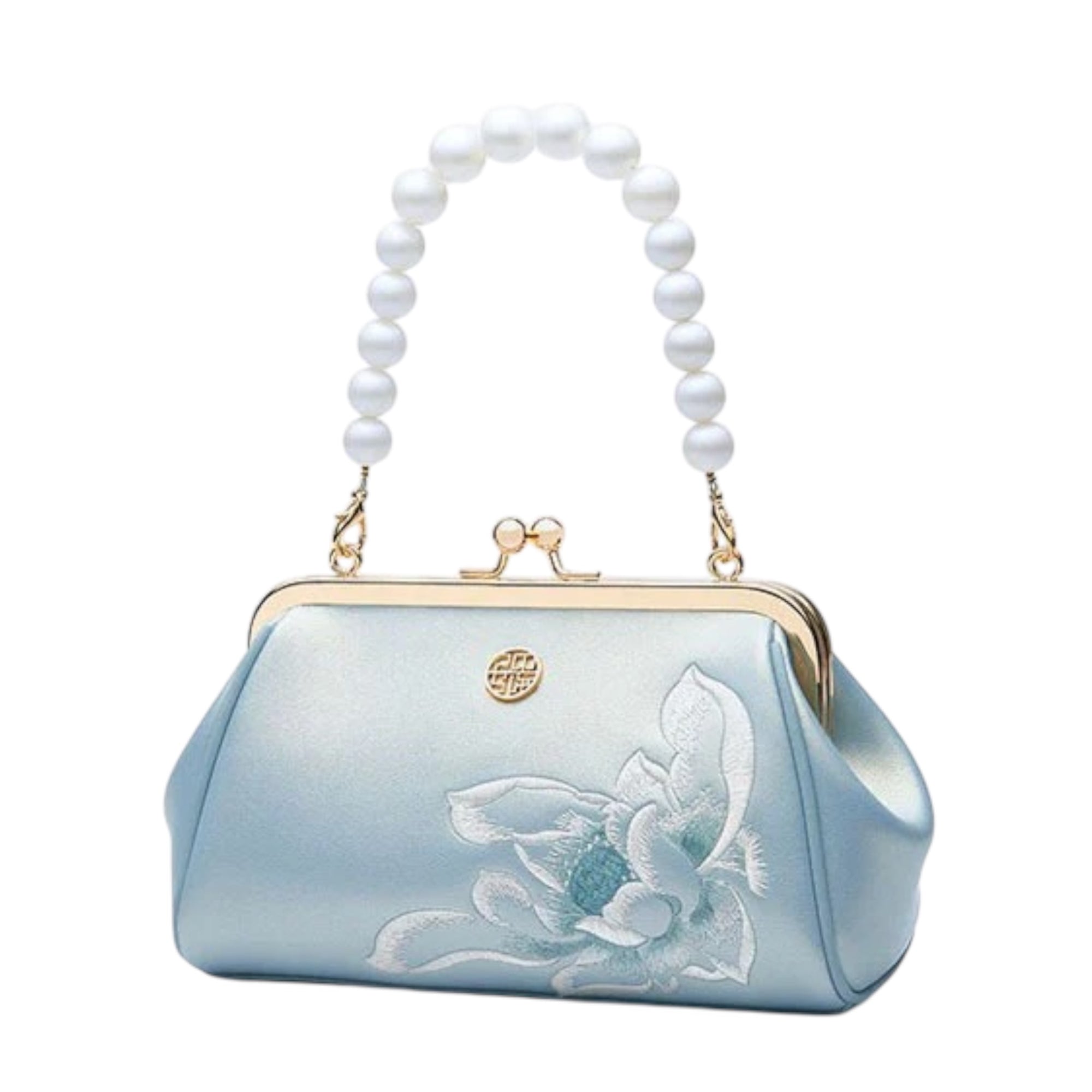 Fashionable Women's Cowhide Small Handbag Large Capacity Party Bag Embroidery Flowers Design Luxury Women's Handbag