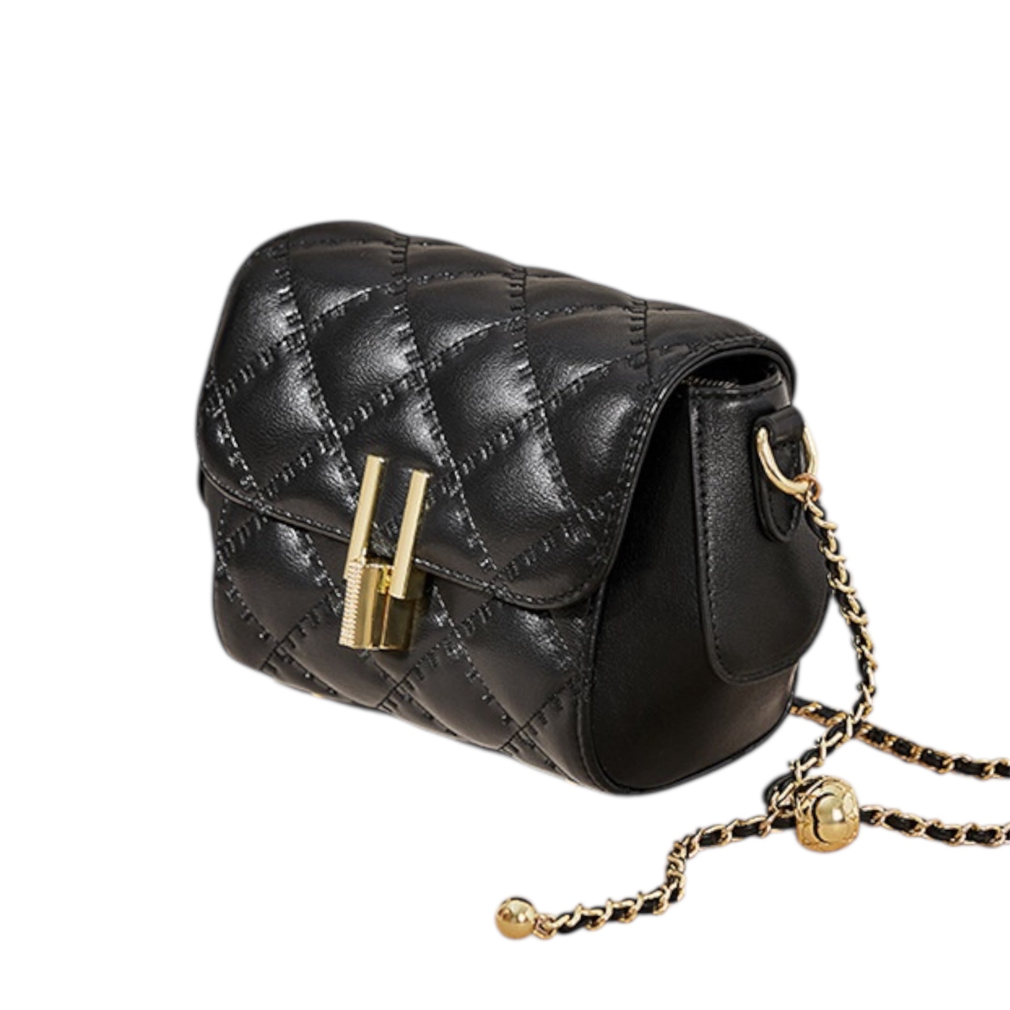 Schoudertas voor dames, grote capaciteit, echt leer, klep in de schoudertas met ketting, modieuze schoudertas voor dames
