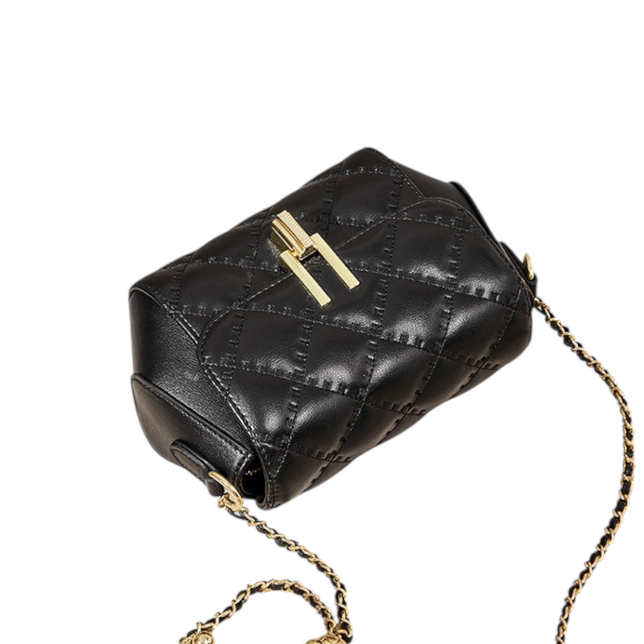 Schoudertas voor dames, grote capaciteit, echt leer, klep in de schoudertas met ketting, modieuze schoudertas voor dames