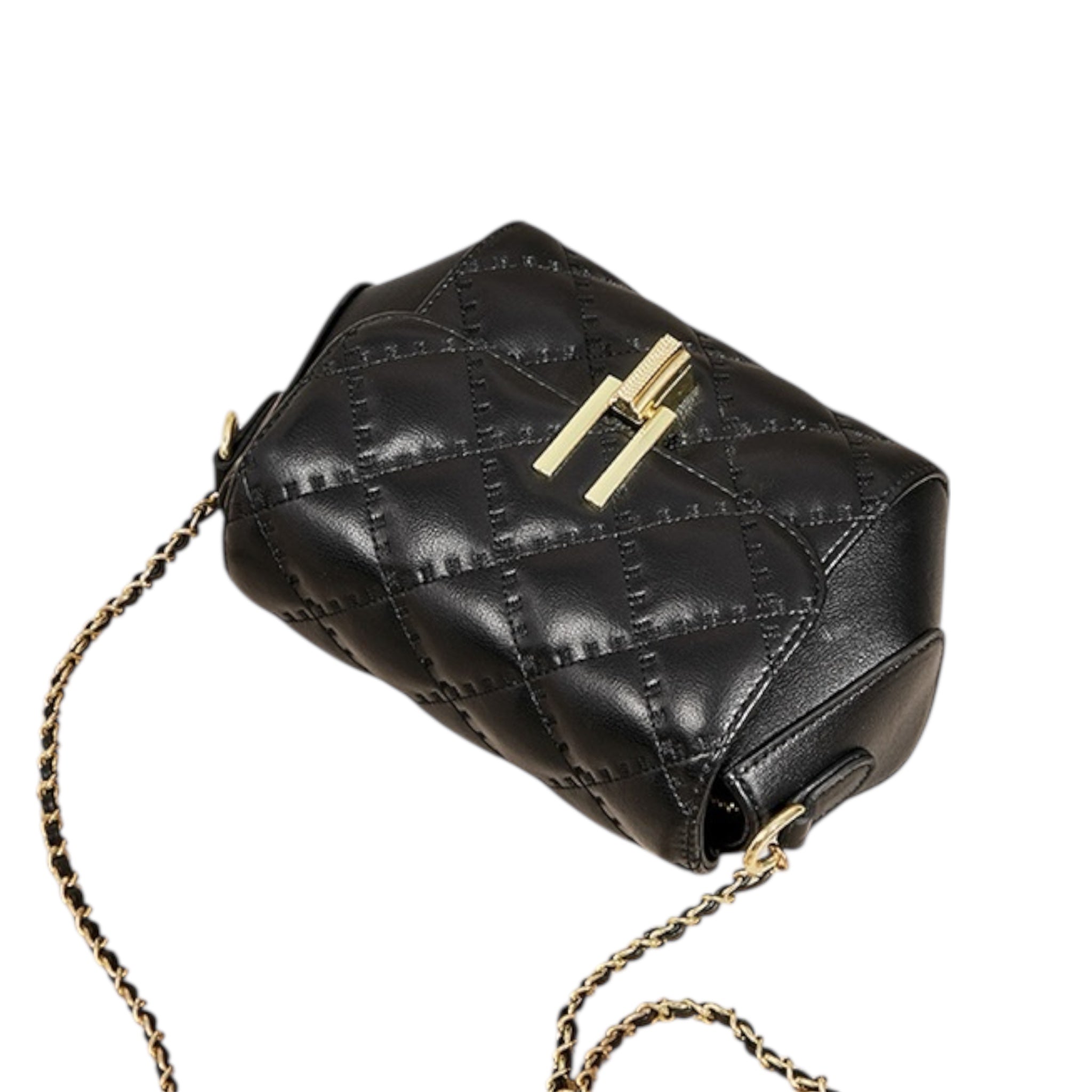 Schoudertas voor dames, grote capaciteit, echt leer, klep in de schoudertas met ketting, modieuze schoudertas voor dames