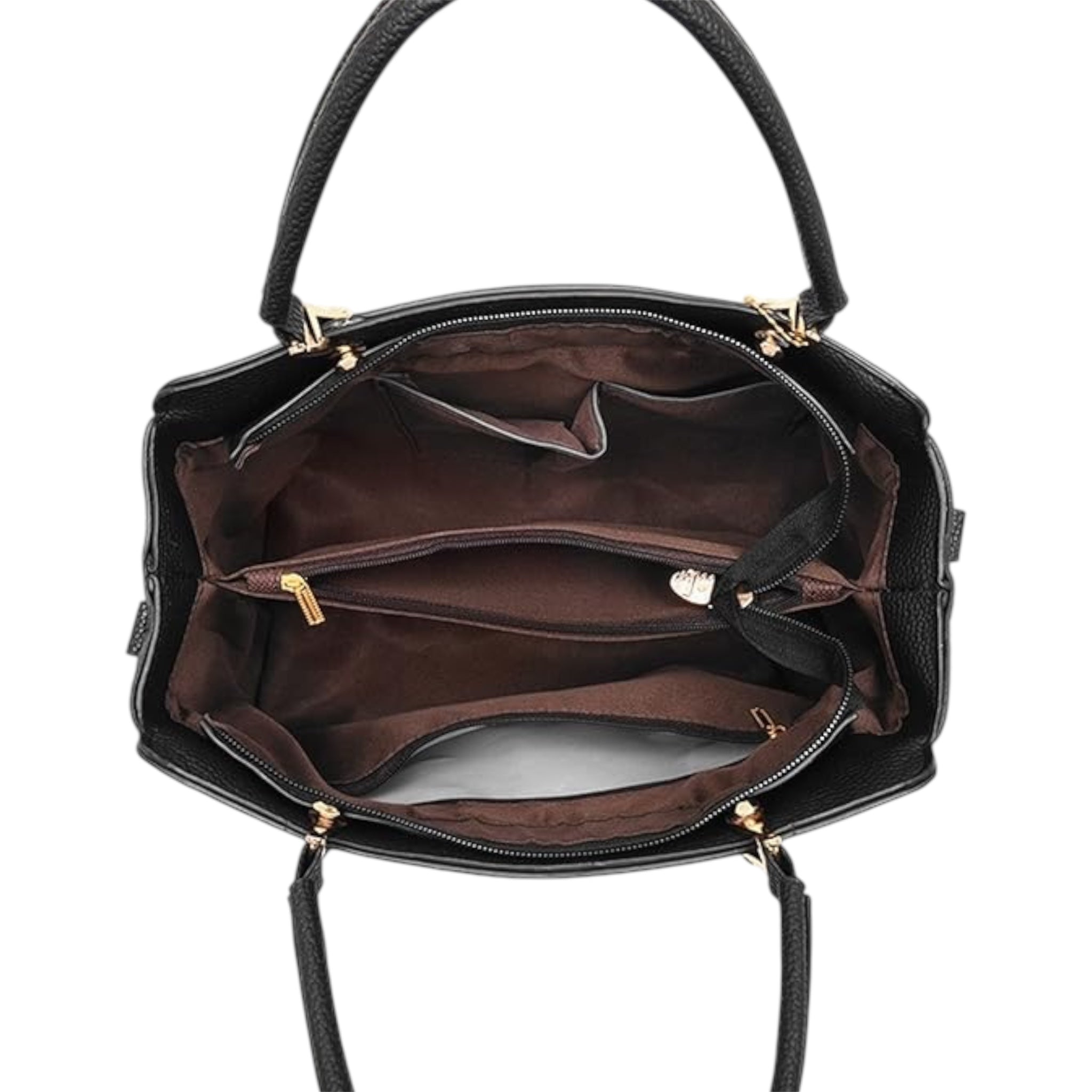 Luxe handtas voor dames, meerdere ritsvakken, grote capaciteit, originele leren crossbodytas, schoudertas voor dames