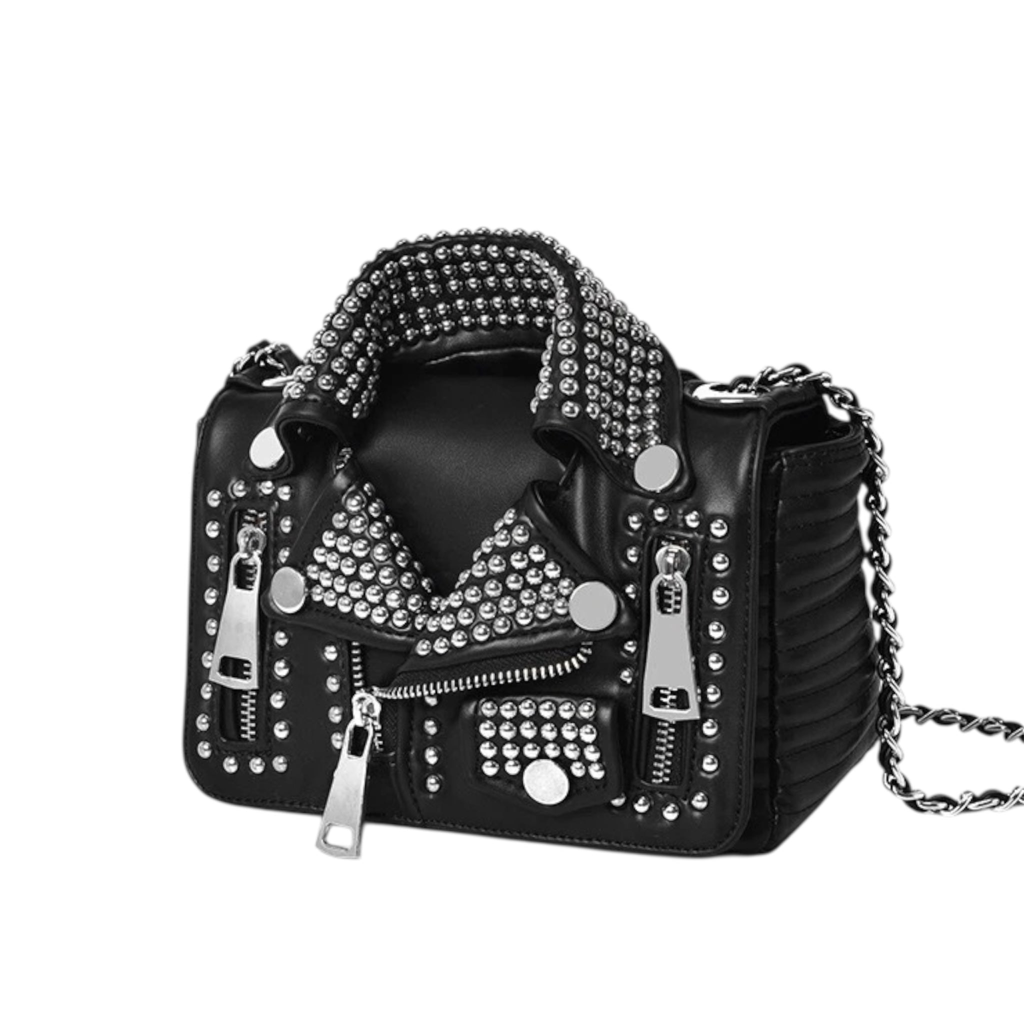 Luxe schoudertas voor dames, origineel leer, grote capaciteit, crossbodytas met gepersonaliseerde kledingklinknagels, schoudertas voor dames