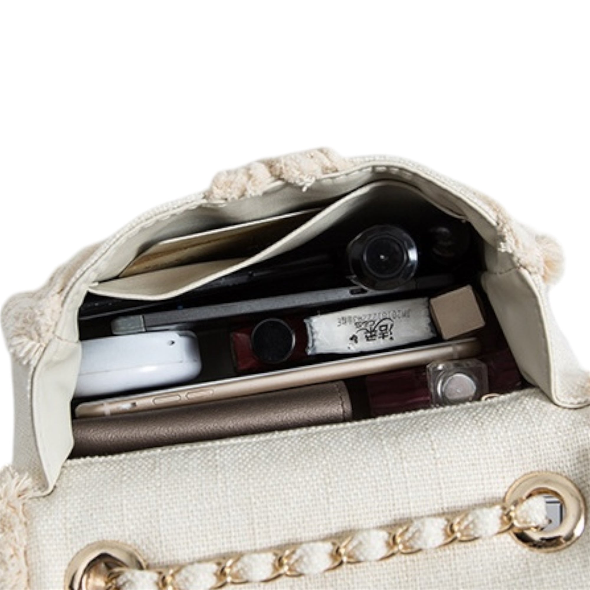 Women's  Fashionabe Shoulder Bag Large Capacity Crossbody Bag Women's Fashion Lingge Pearl Cloth  Shoulder Messenger Bag