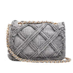Women's  Fashionabe Shoulder Bag Large Capacity Crossbody Bag Women's Fashion Lingge Pearl Cloth  Shoulder Messenger Bag