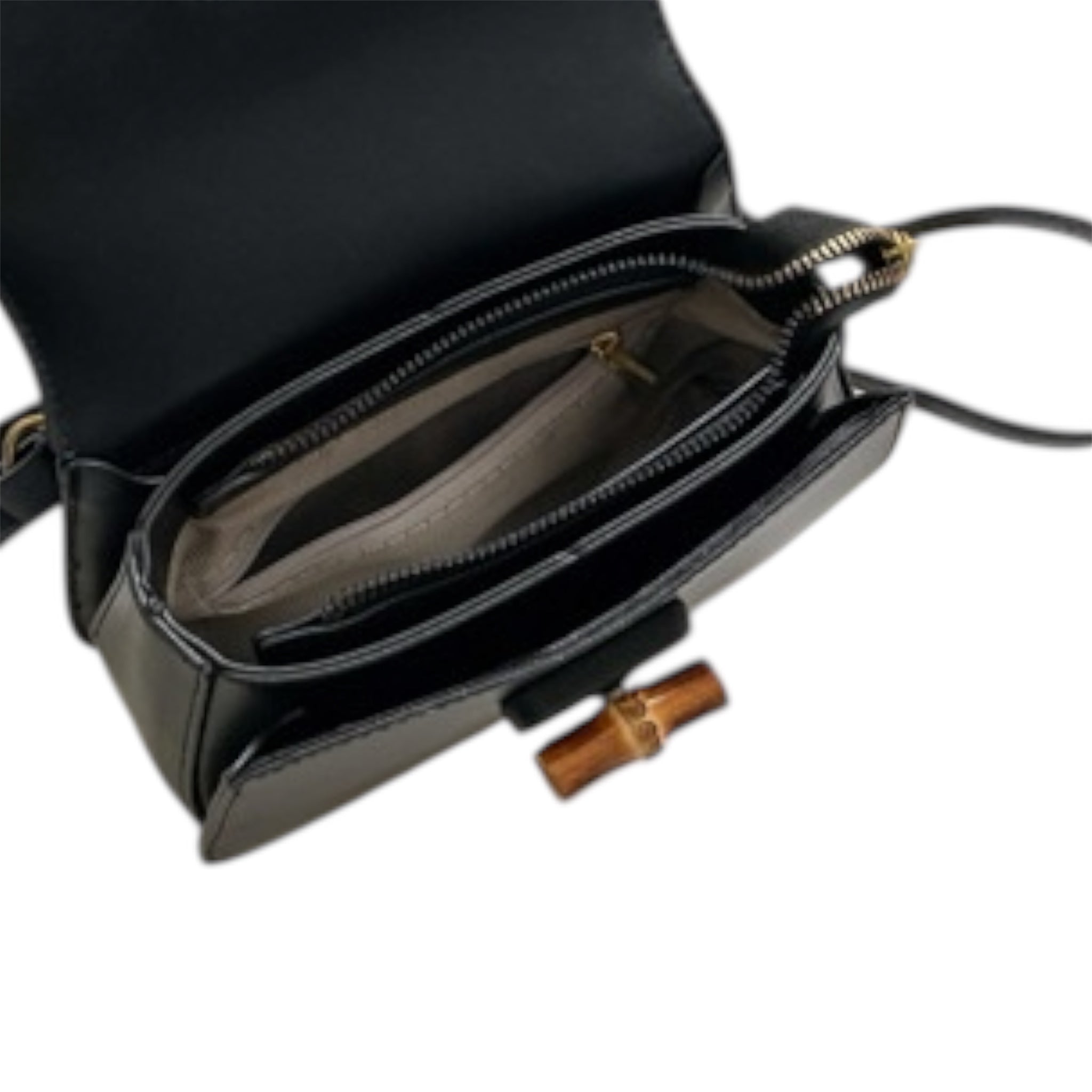 Luxe schoudertas voor dames Originele leren crossbody draagbare bamboe tas Grote capaciteit dames schoudertas
