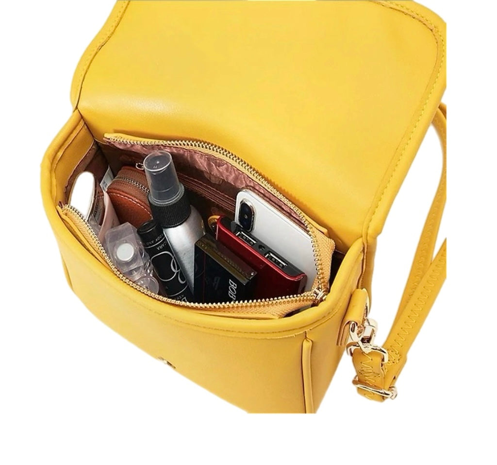 Dames Crossbody Tas Eenvoudige Mode Schoudertas Origineel Leer Grote Capaciteit Magnetische Gesp Dames Schoudertas